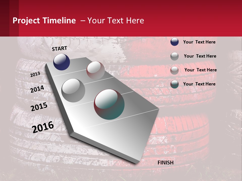 A Pile Of Old Tires Sitting Next To Each Other PowerPoint Template