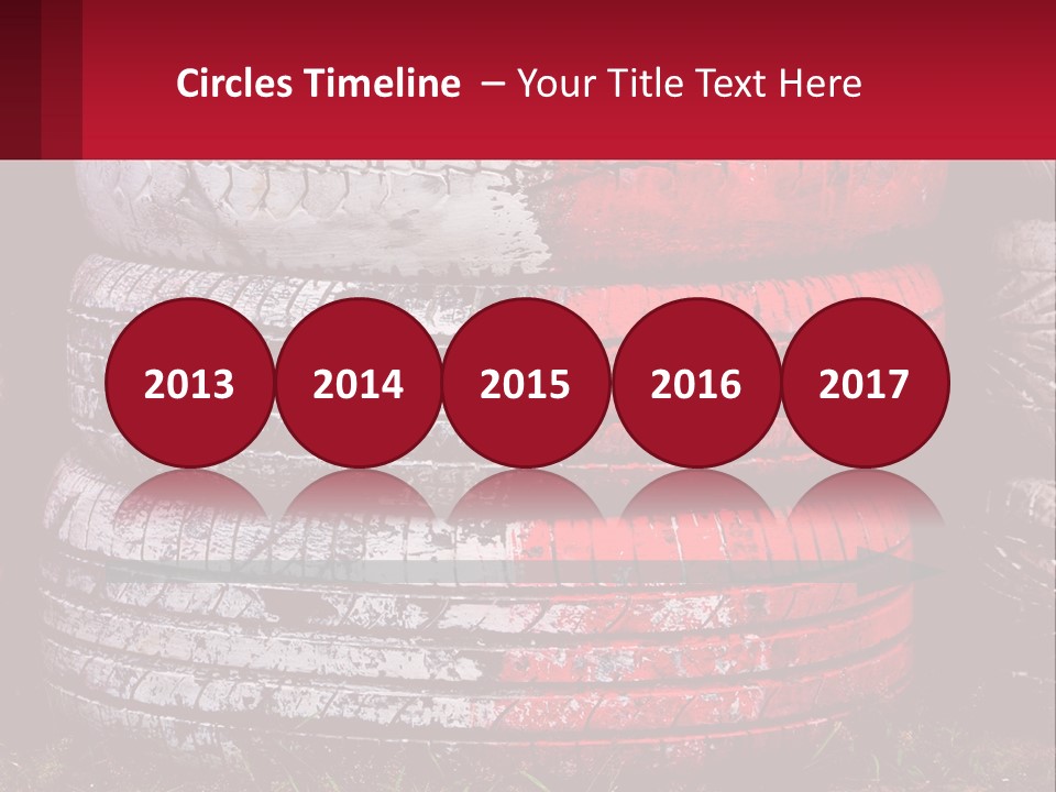 A Pile Of Old Tires Sitting Next To Each Other PowerPoint Template