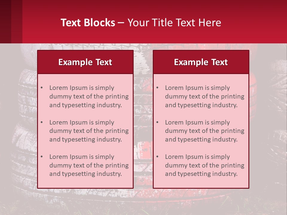 A Pile Of Old Tires Sitting Next To Each Other PowerPoint Template