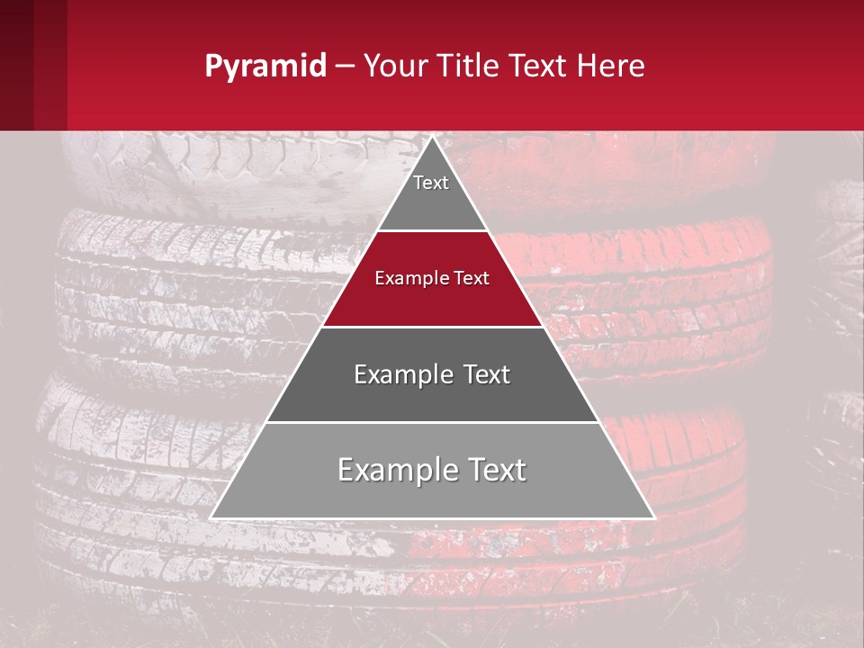 A Pile Of Old Tires Sitting Next To Each Other PowerPoint Template