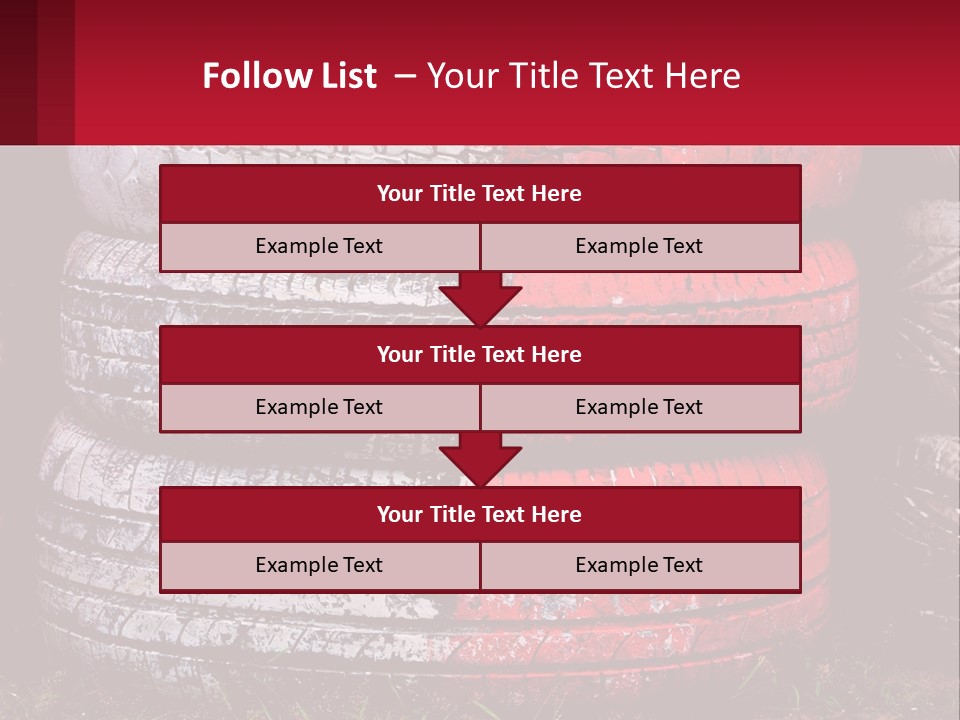A Pile Of Old Tires Sitting Next To Each Other PowerPoint Template