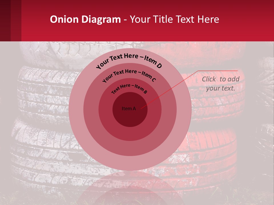 A Pile Of Old Tires Sitting Next To Each Other PowerPoint Template