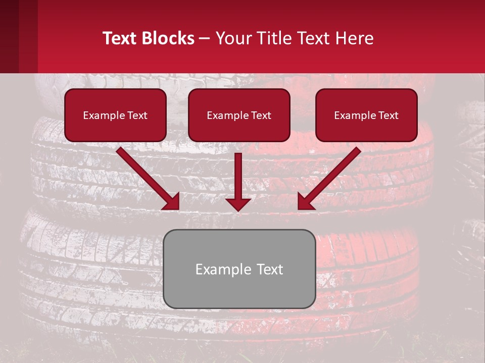 A Pile Of Old Tires Sitting Next To Each Other PowerPoint Template