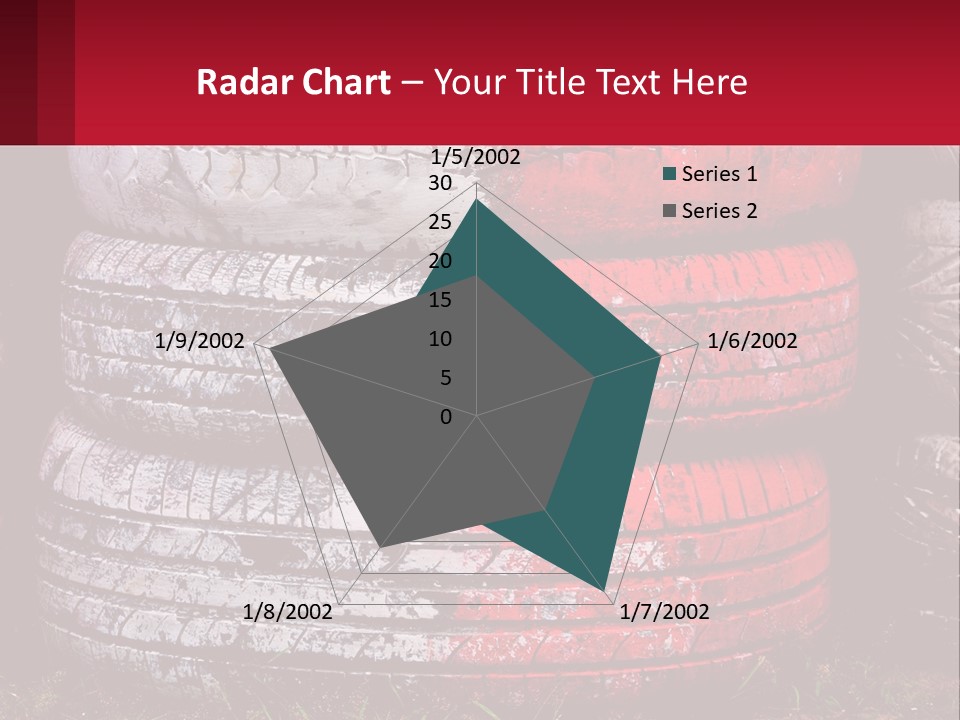 A Pile Of Old Tires Sitting Next To Each Other PowerPoint Template