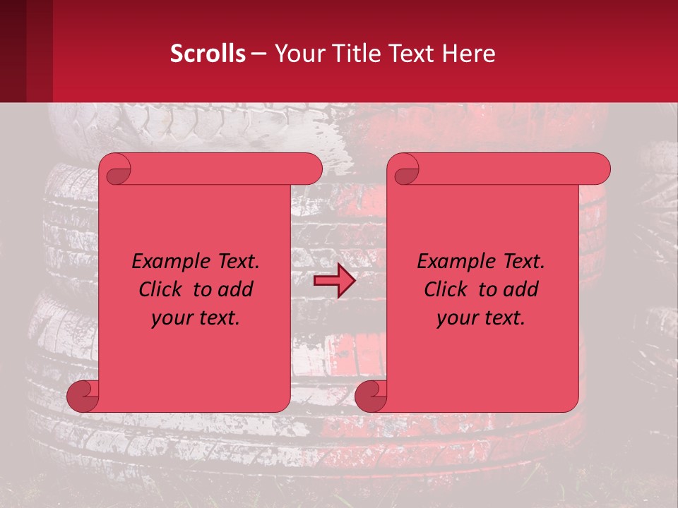 A Pile Of Old Tires Sitting Next To Each Other PowerPoint Template