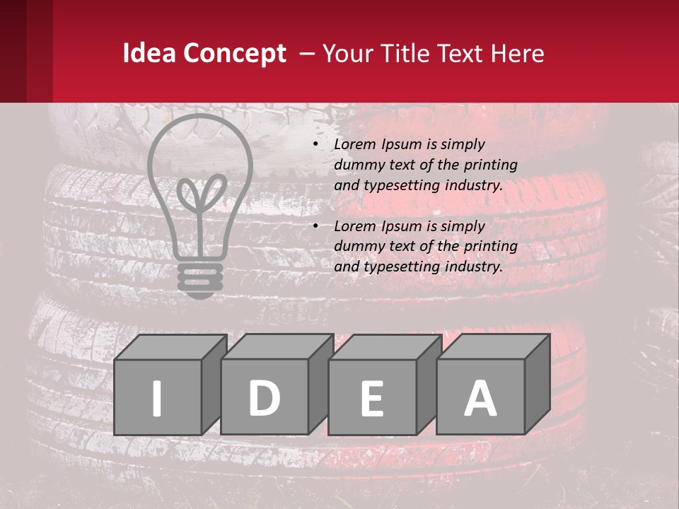 A Pile Of Old Tires Sitting Next To Each Other PowerPoint Template