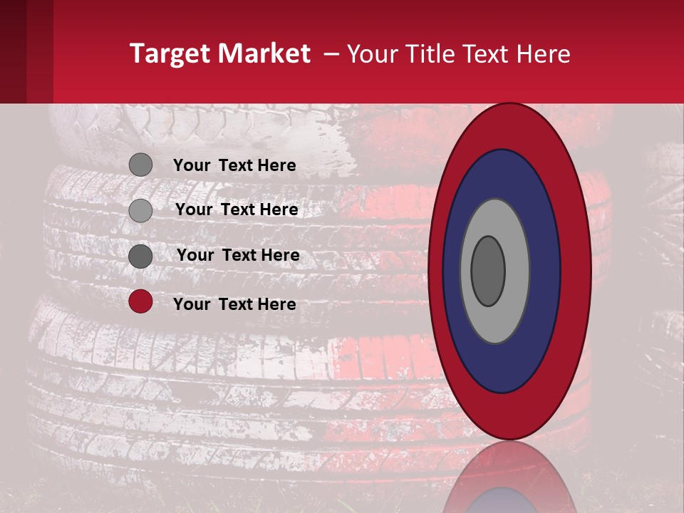 A Pile Of Old Tires Sitting Next To Each Other PowerPoint Template