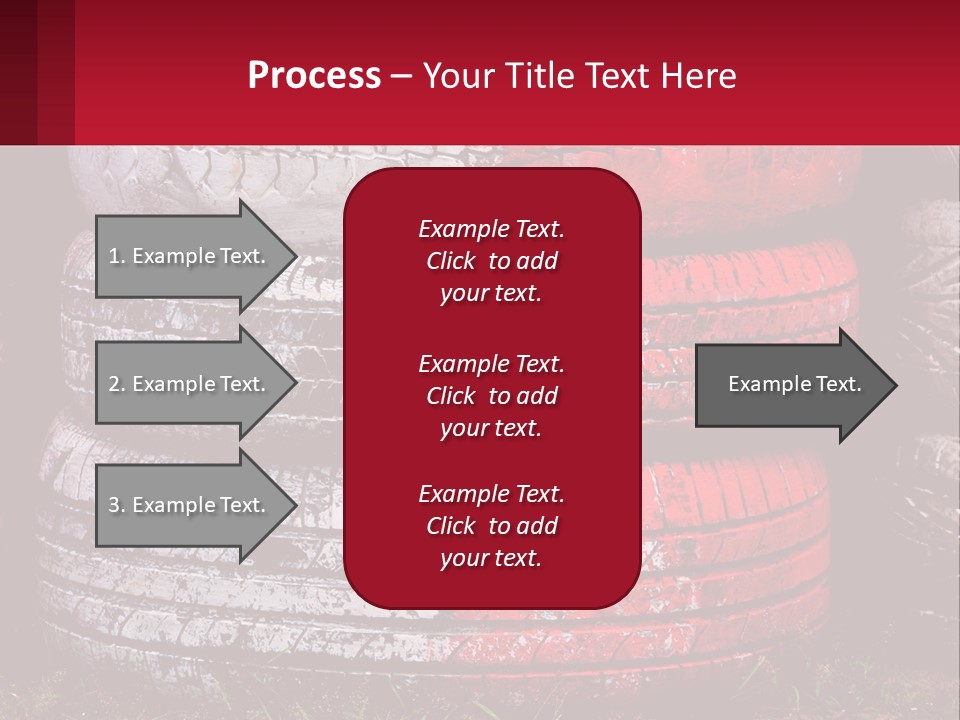 A Pile Of Old Tires Sitting Next To Each Other PowerPoint Template
