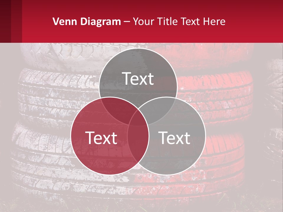 A Pile Of Old Tires Sitting Next To Each Other PowerPoint Template