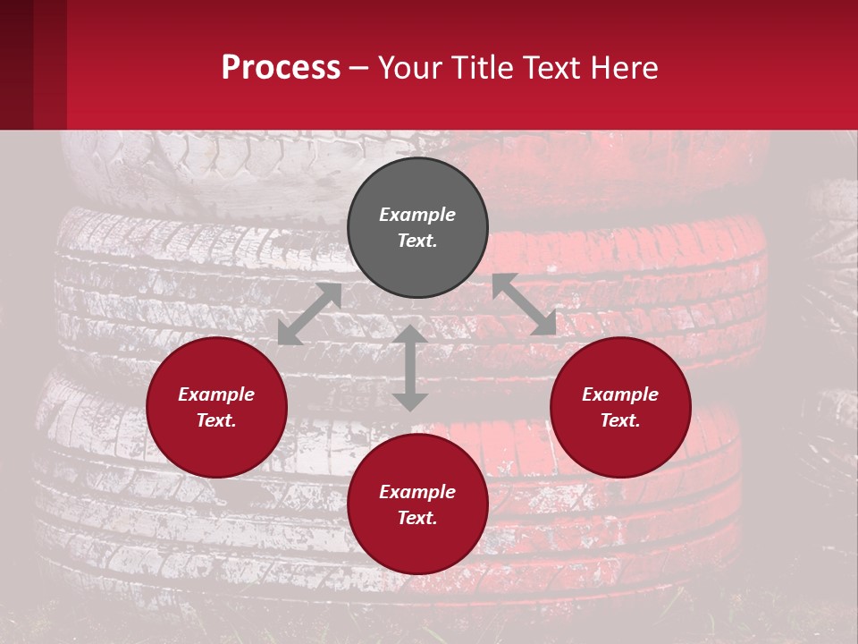 A Pile Of Old Tires Sitting Next To Each Other PowerPoint Template