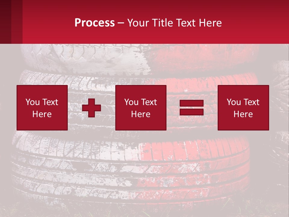 A Pile Of Old Tires Sitting Next To Each Other PowerPoint Template