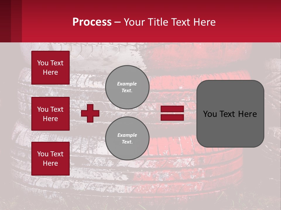 A Pile Of Old Tires Sitting Next To Each Other PowerPoint Template