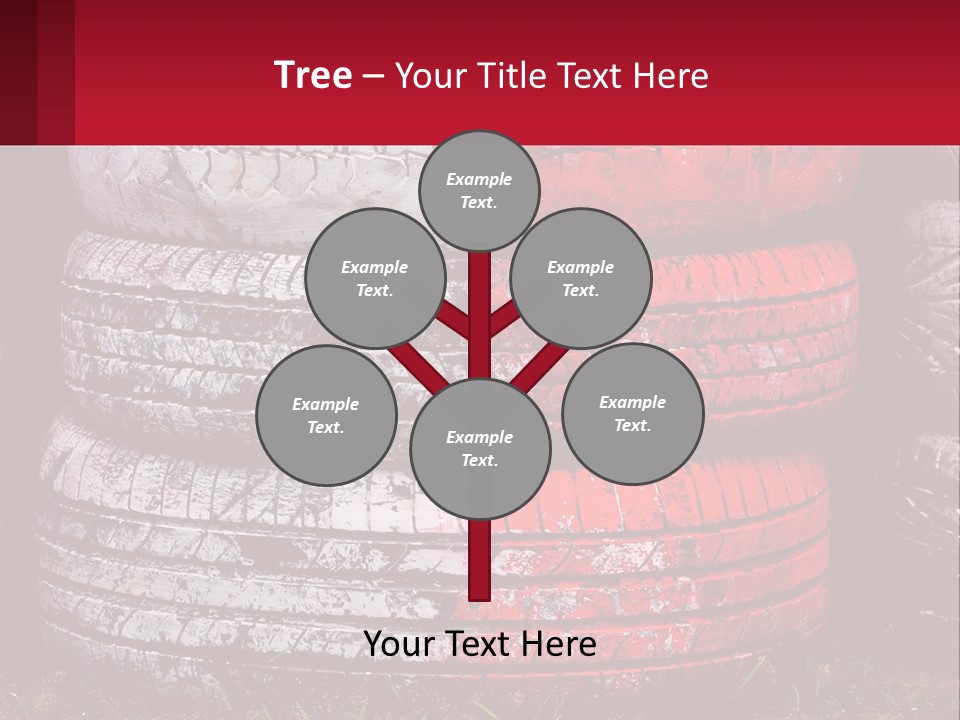 A Pile Of Old Tires Sitting Next To Each Other PowerPoint Template