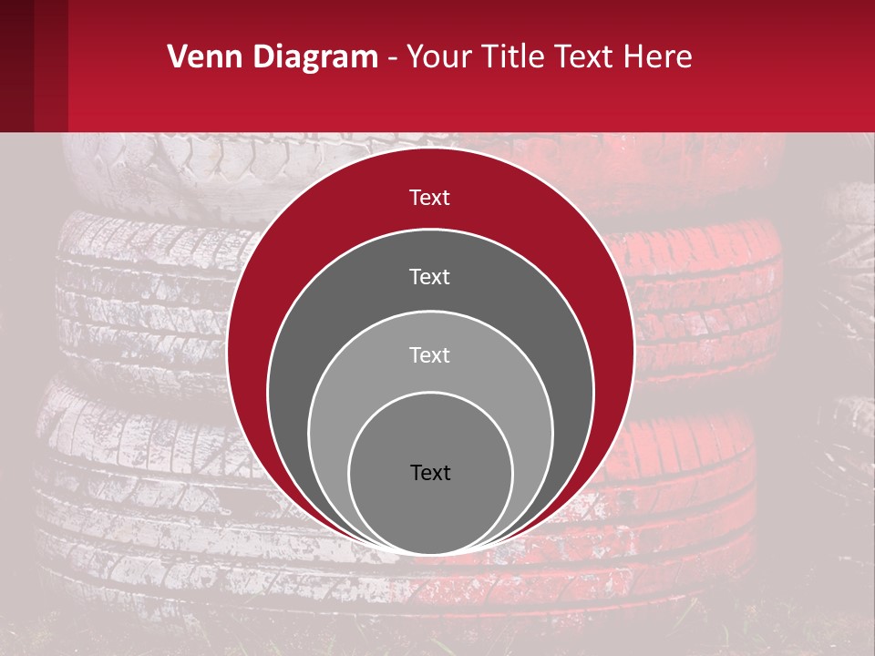 A Pile Of Old Tires Sitting Next To Each Other PowerPoint Template