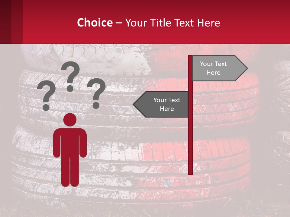 A Pile Of Old Tires Sitting Next To Each Other PowerPoint Template