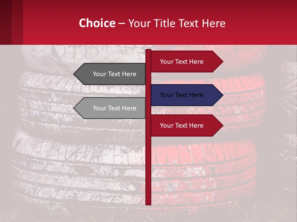 A Pile Of Old Tires Sitting Next To Each Other PowerPoint Template