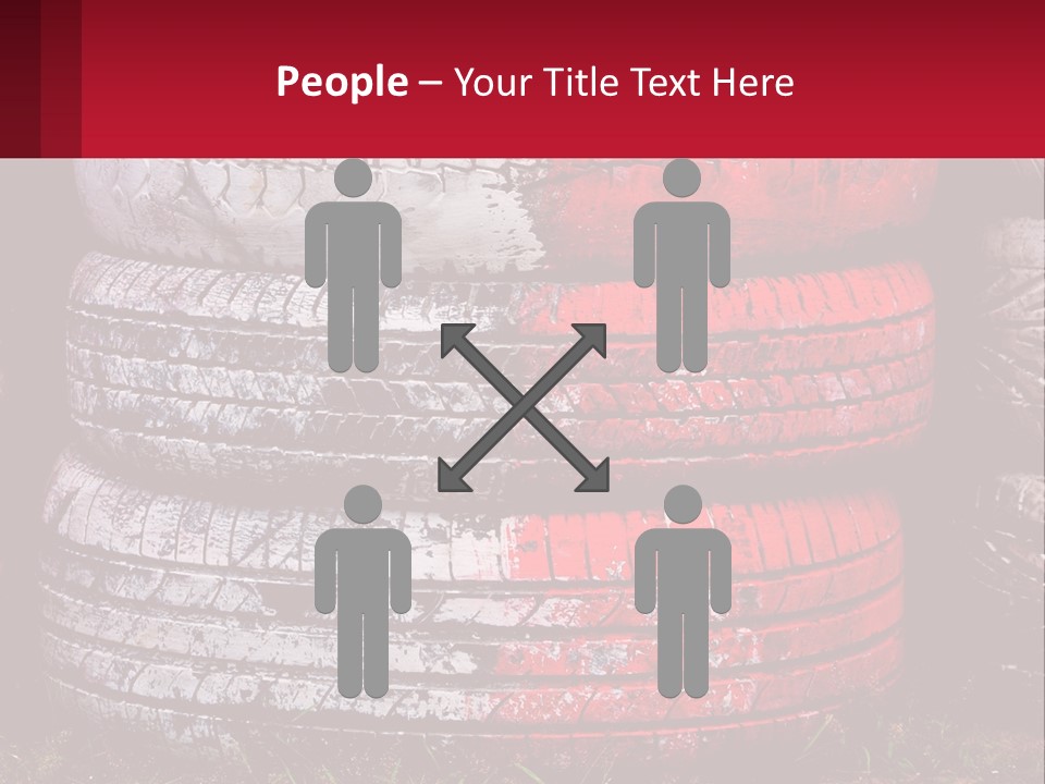 A Pile Of Old Tires Sitting Next To Each Other PowerPoint Template