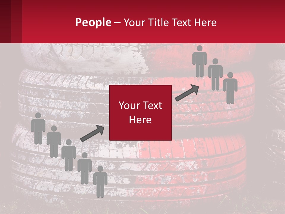 A Pile Of Old Tires Sitting Next To Each Other PowerPoint Template