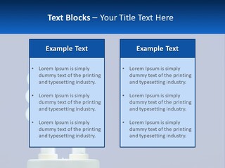 A White Light Bulb On A Blue Background PowerPoint Template