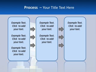 A White Light Bulb On A Blue Background PowerPoint Template
