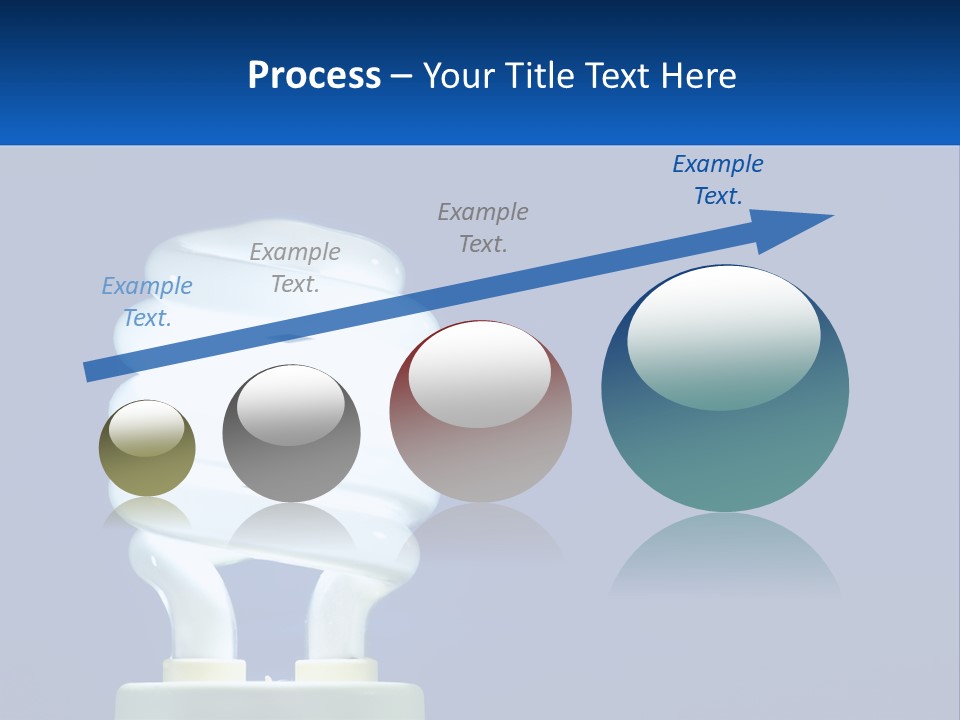 A White Light Bulb On A Blue Background PowerPoint Template