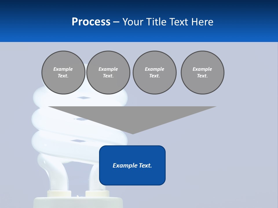 A White Light Bulb On A Blue Background PowerPoint Template