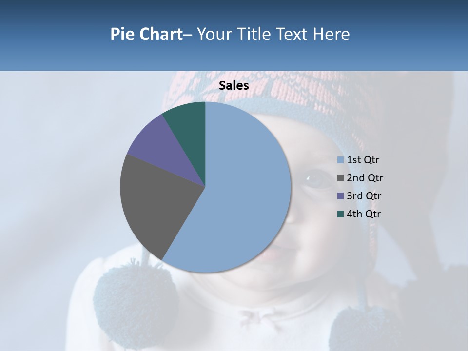 A Baby Wearing A Hat With Pom Poms PowerPoint Template
