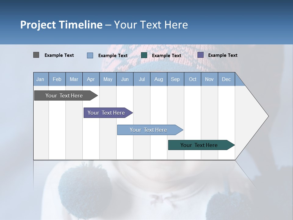 A Baby Wearing A Hat With Pom Poms PowerPoint Template
