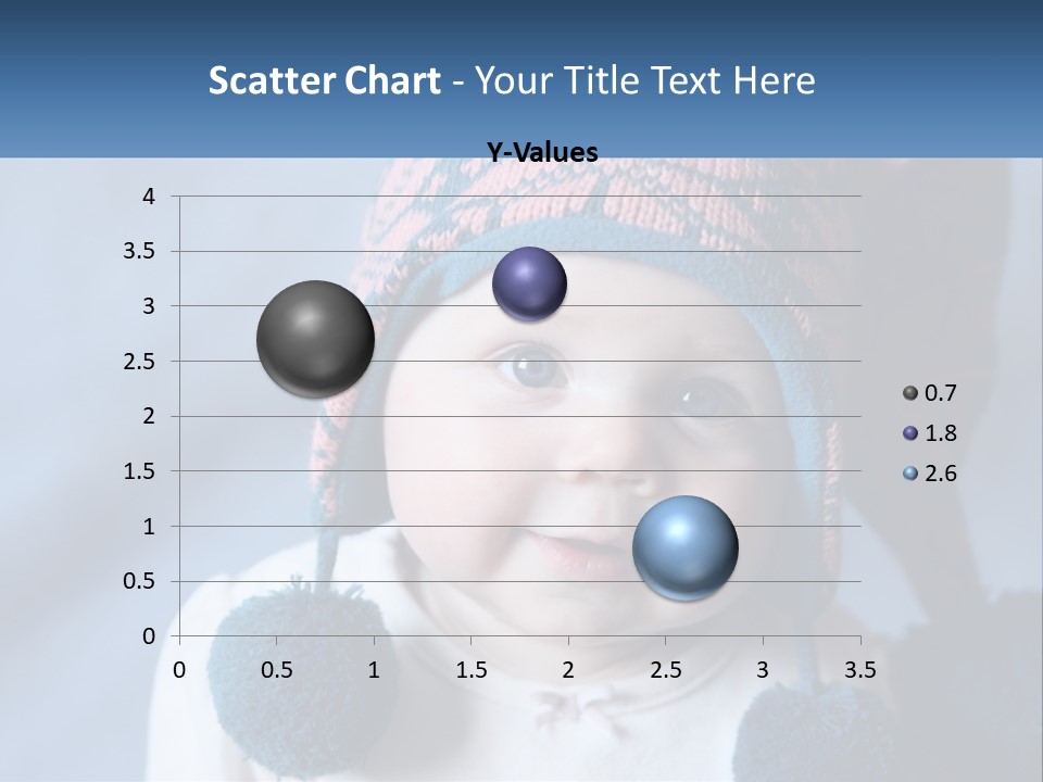 A Baby Wearing A Hat With Pom Poms PowerPoint Template