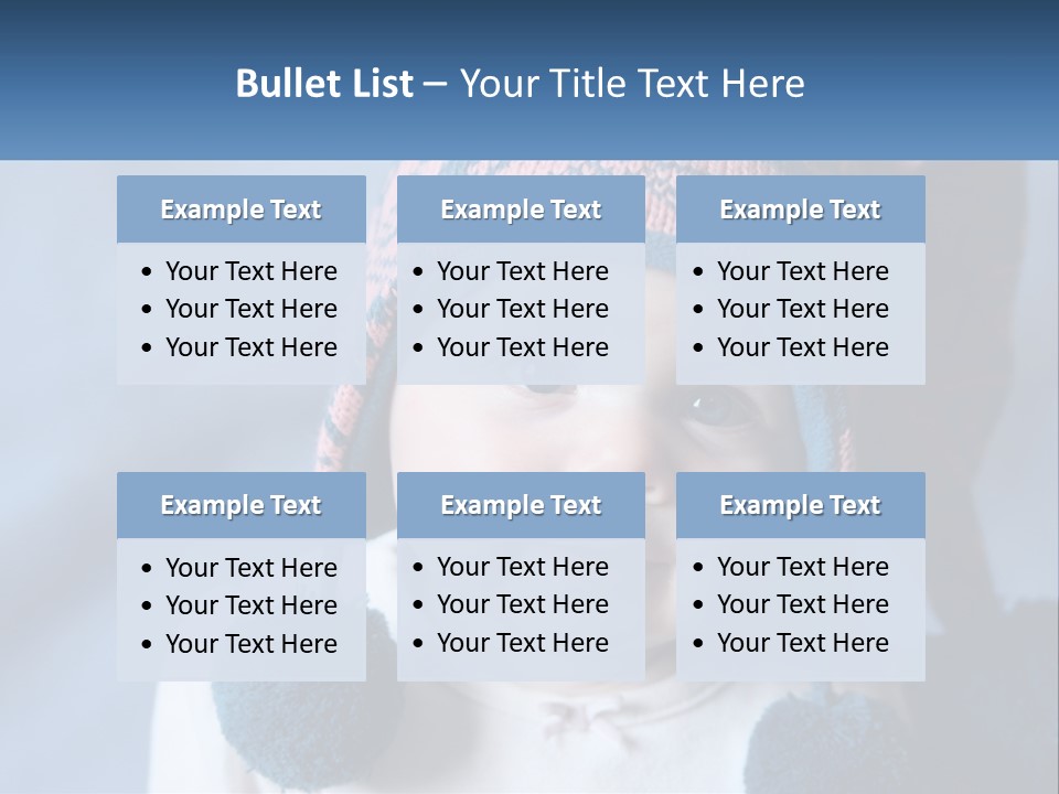 A Baby Wearing A Hat With Pom Poms PowerPoint Template