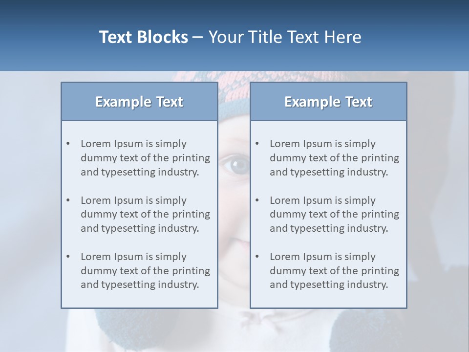 A Baby Wearing A Hat With Pom Poms PowerPoint Template