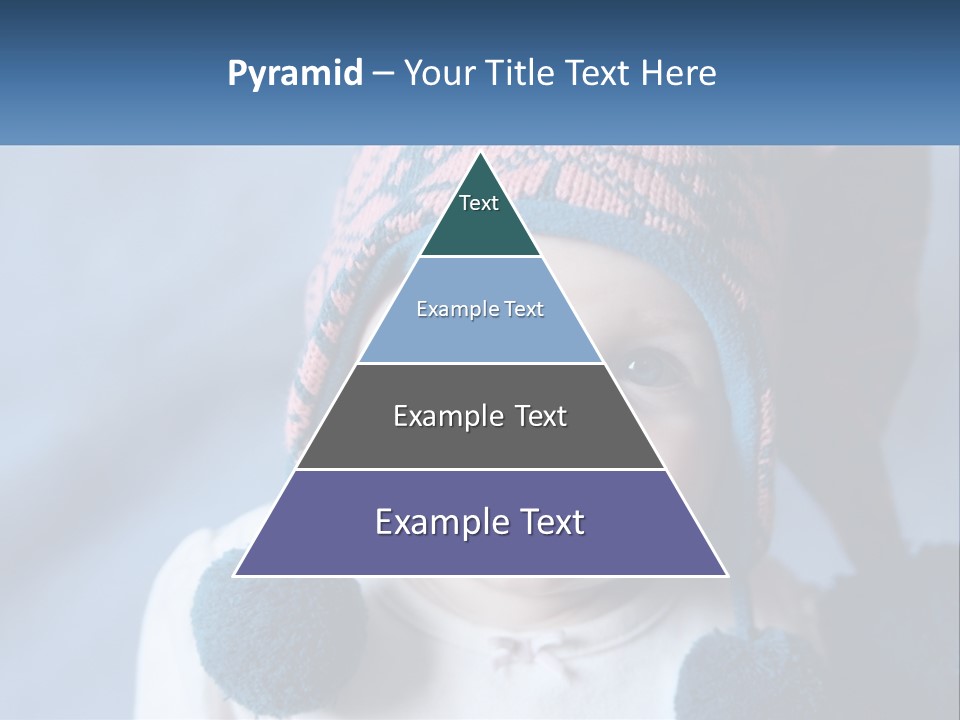 A Baby Wearing A Hat With Pom Poms PowerPoint Template