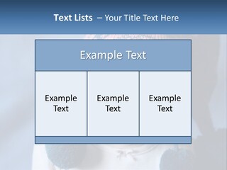 A Baby Wearing A Hat With Pom Poms PowerPoint Template