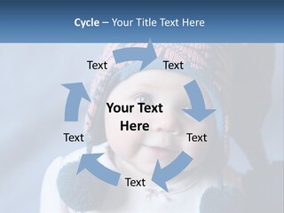 A Baby Wearing A Hat With Pom Poms PowerPoint Template