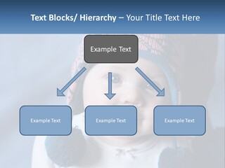 A Baby Wearing A Hat With Pom Poms PowerPoint Template
