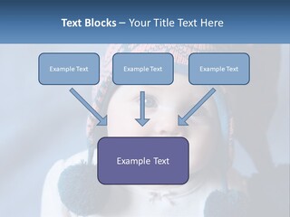 A Baby Wearing A Hat With Pom Poms PowerPoint Template