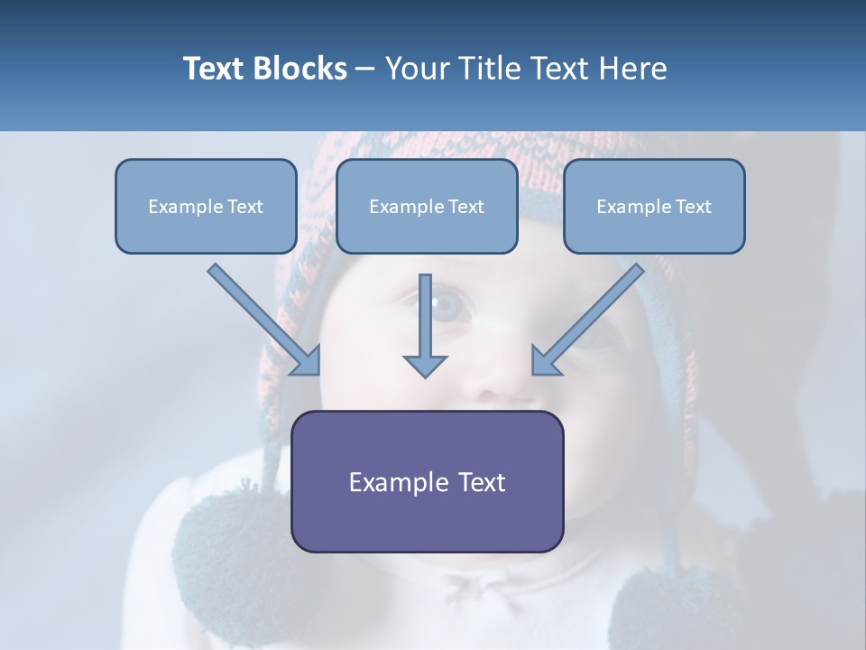 A Baby Wearing A Hat With Pom Poms PowerPoint Template