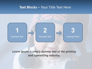 A Baby Wearing A Hat With Pom Poms PowerPoint Template
