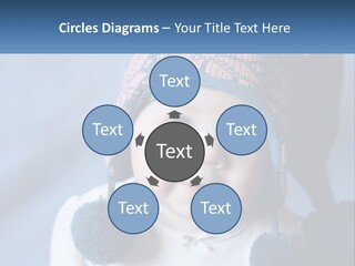 A Baby Wearing A Hat With Pom Poms PowerPoint Template