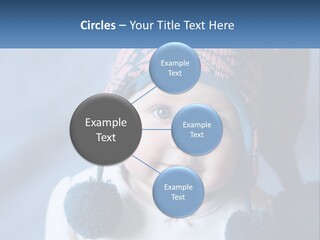 A Baby Wearing A Hat With Pom Poms PowerPoint Template