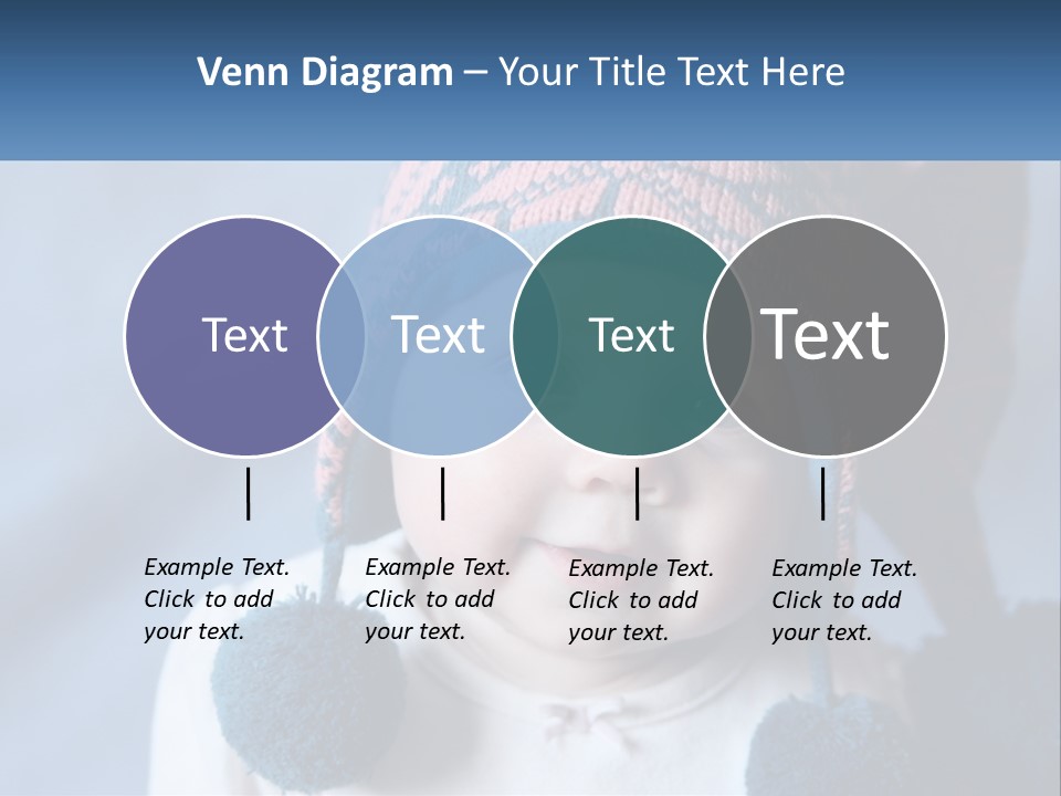 A Baby Wearing A Hat With Pom Poms PowerPoint Template