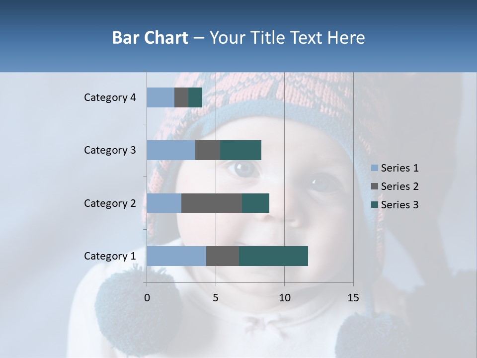 A Baby Wearing A Hat With Pom Poms PowerPoint Template