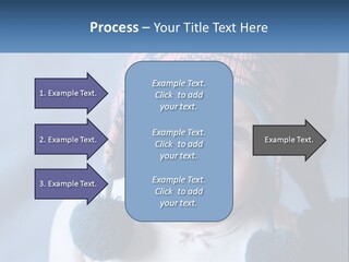 A Baby Wearing A Hat With Pom Poms PowerPoint Template
