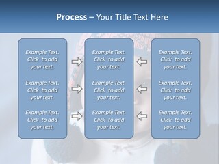 A Baby Wearing A Hat With Pom Poms PowerPoint Template