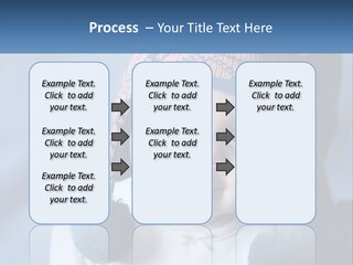 A Baby Wearing A Hat With Pom Poms PowerPoint Template