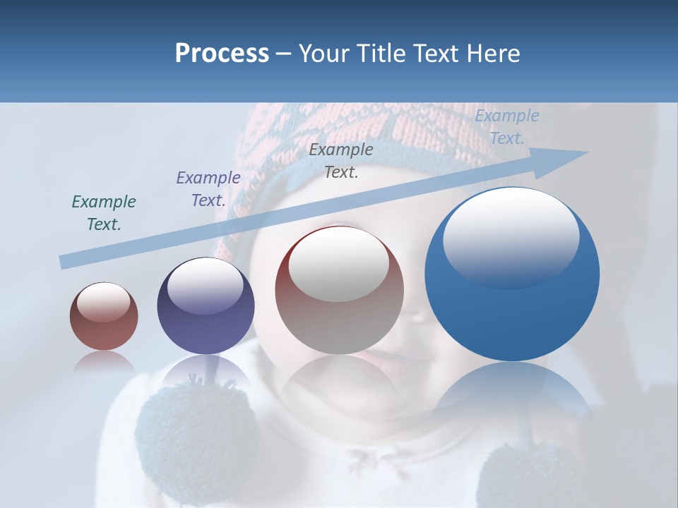 A Baby Wearing A Hat With Pom Poms PowerPoint Template