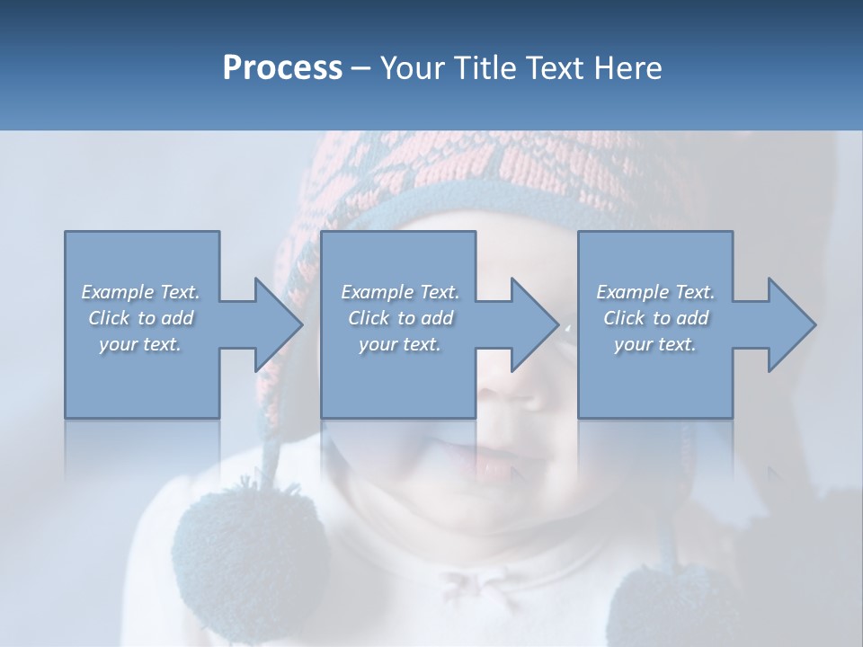 A Baby Wearing A Hat With Pom Poms PowerPoint Template