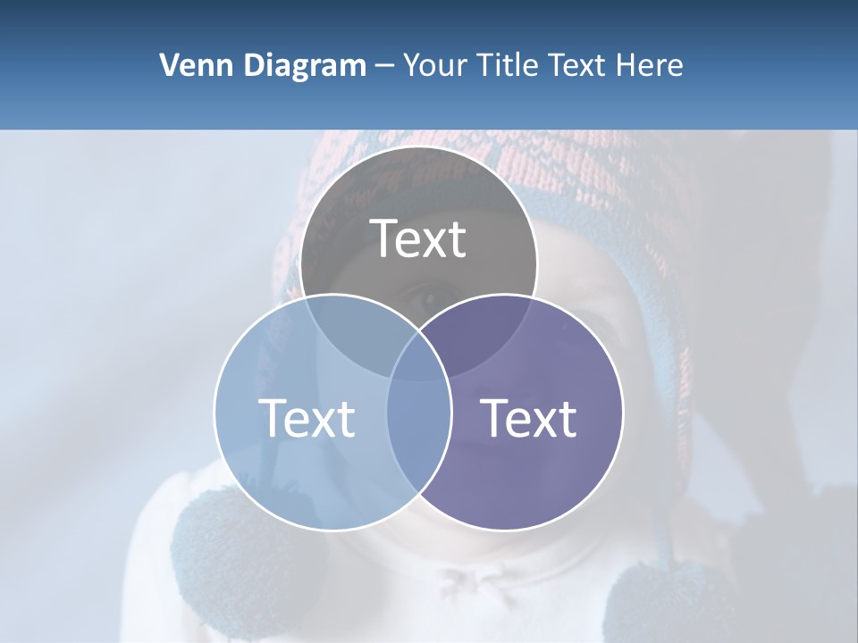 A Baby Wearing A Hat With Pom Poms PowerPoint Template