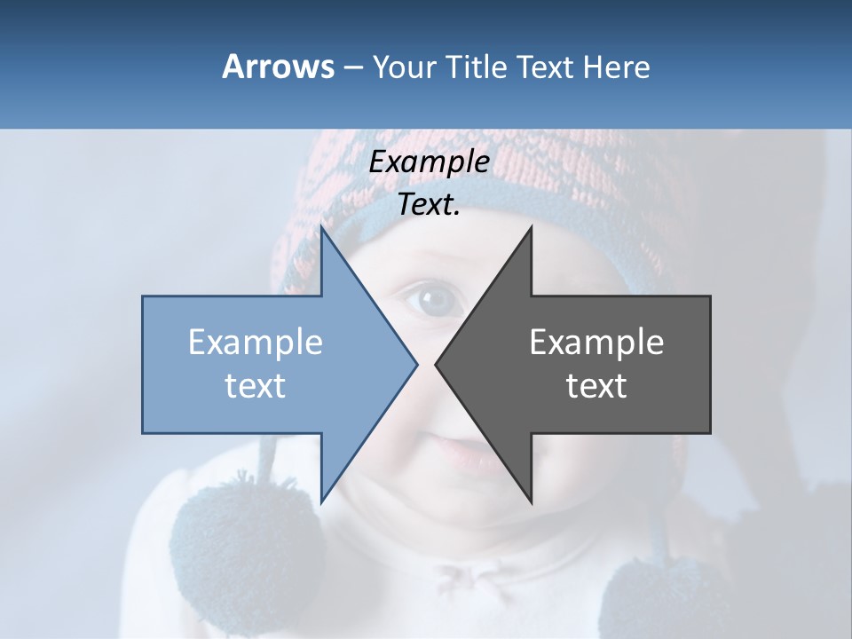 A Baby Wearing A Hat With Pom Poms PowerPoint Template