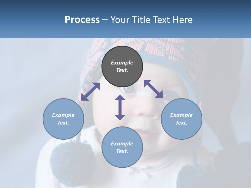 A Baby Wearing A Hat With Pom Poms PowerPoint Template